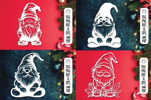 Download Paper Cut Gnome SVG Cut File Bundle - Bundle Collection